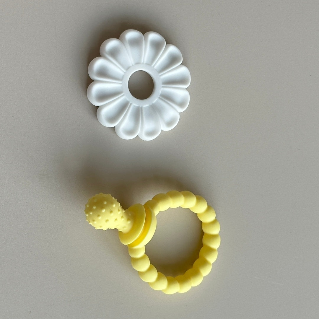 flower-shaped silicone baby teether