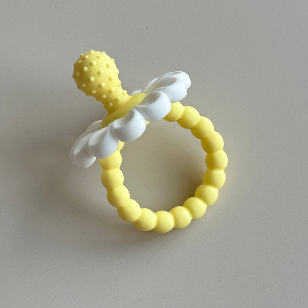flower-shaped silicone baby teether