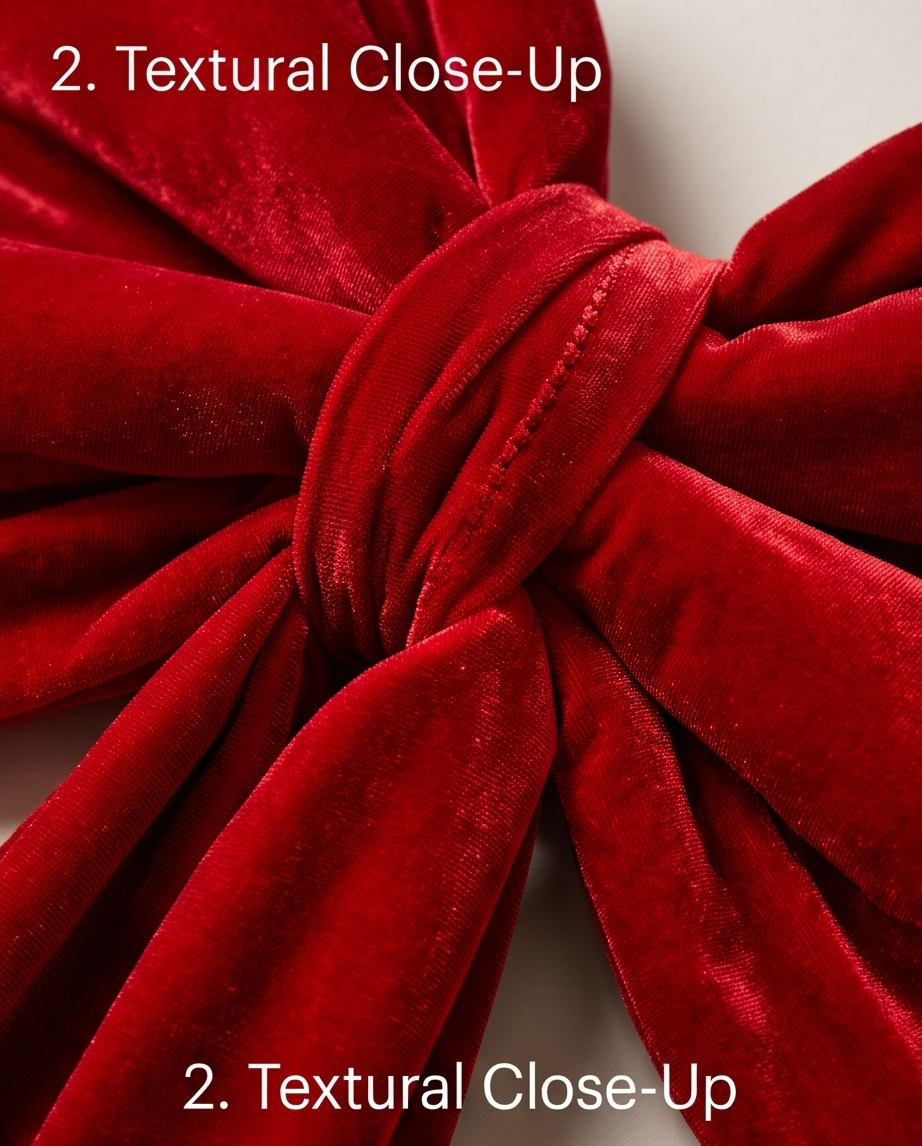 lustrous red velvet decorative bow