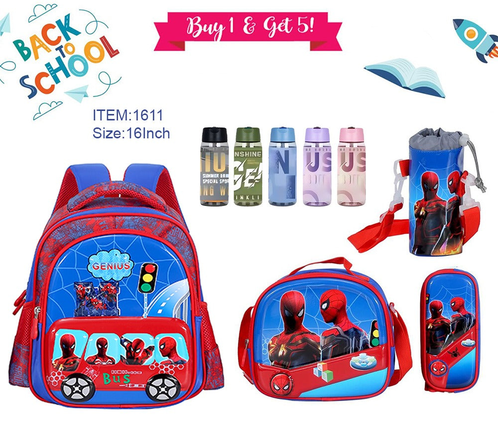 Spiderman Bus Backpack 16” set