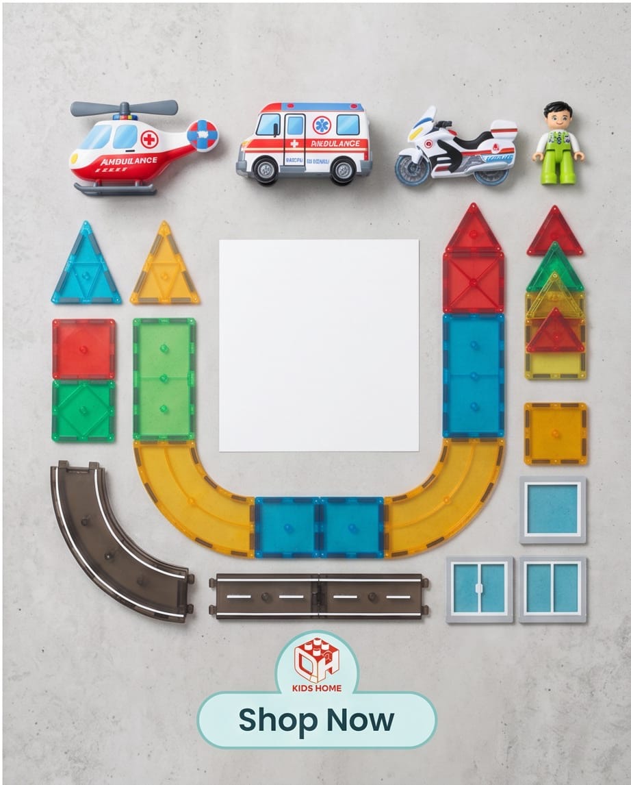Magnetic tiles set