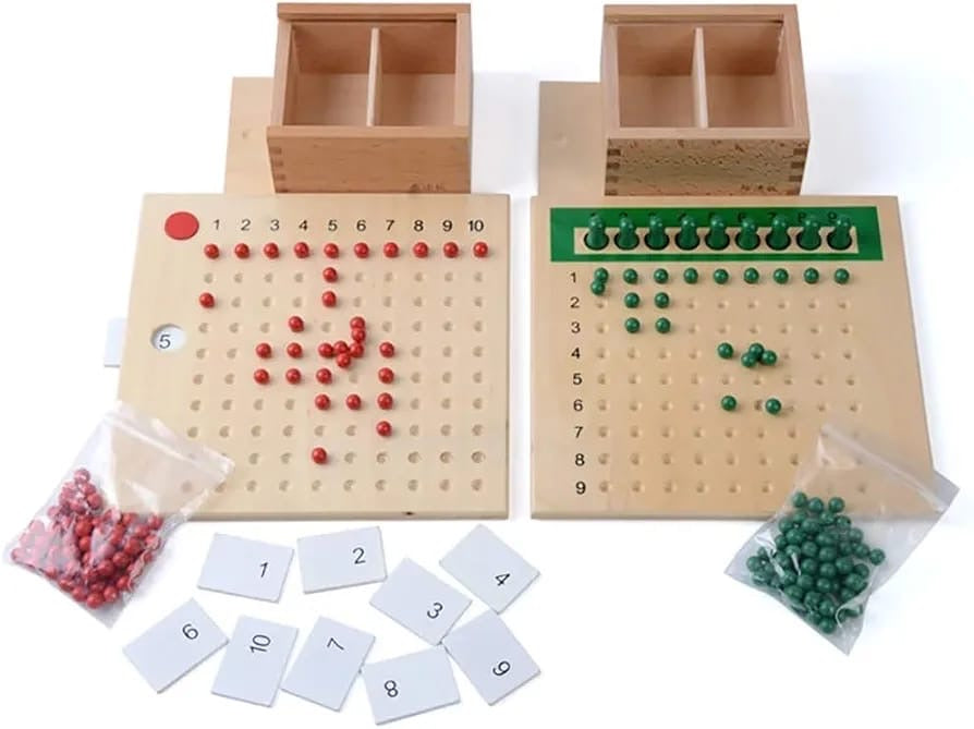Montessori Wooden Math Peg Boards