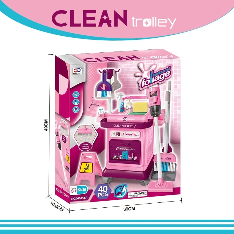 Clean trolley play set