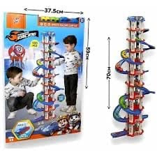 Speed racing multi level car track tower