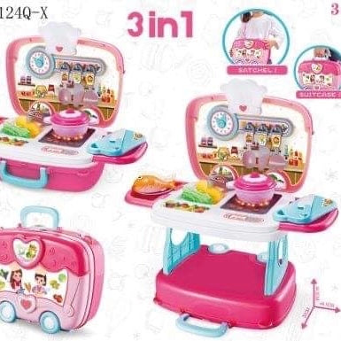 3 in 1 Children Kitchen Suitcase