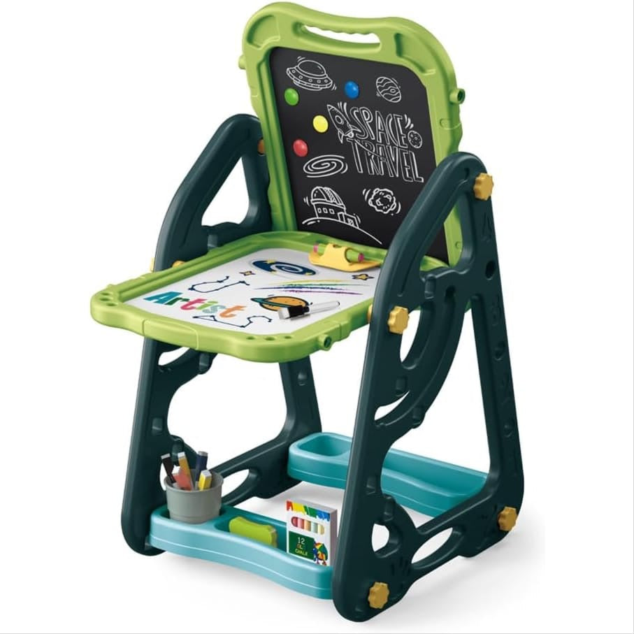 "Artist Talented Painter" 2-in-1 children's easel and drawing station set (30 PCS).
