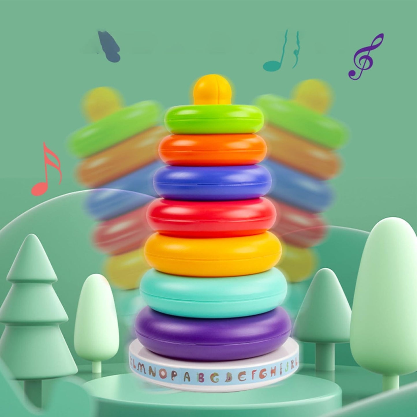 Stacking ring tower