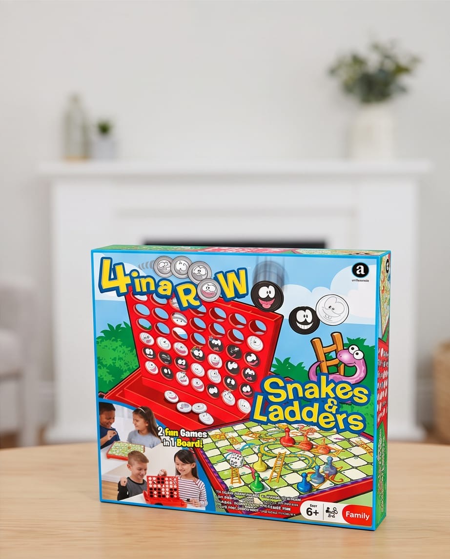 2in1 game set (4in row +snakes and ladders )