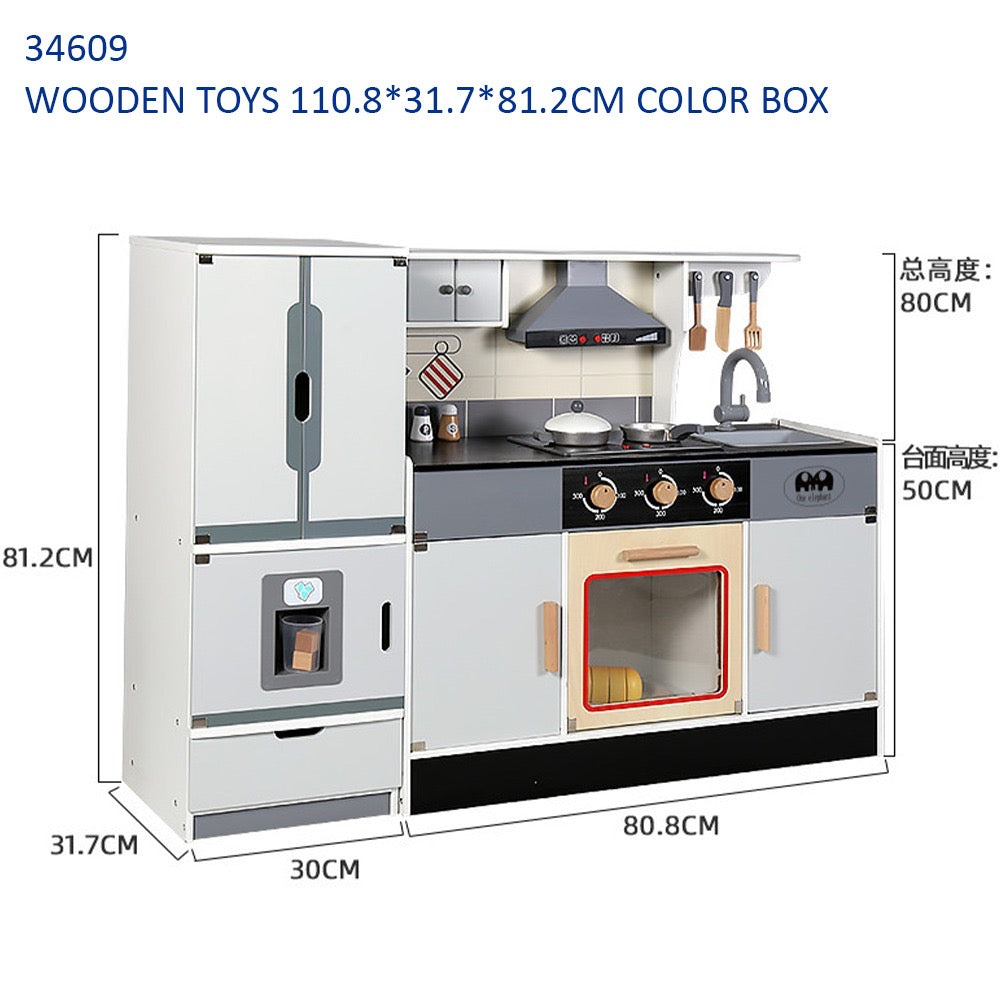 Silver  wooden kitchen