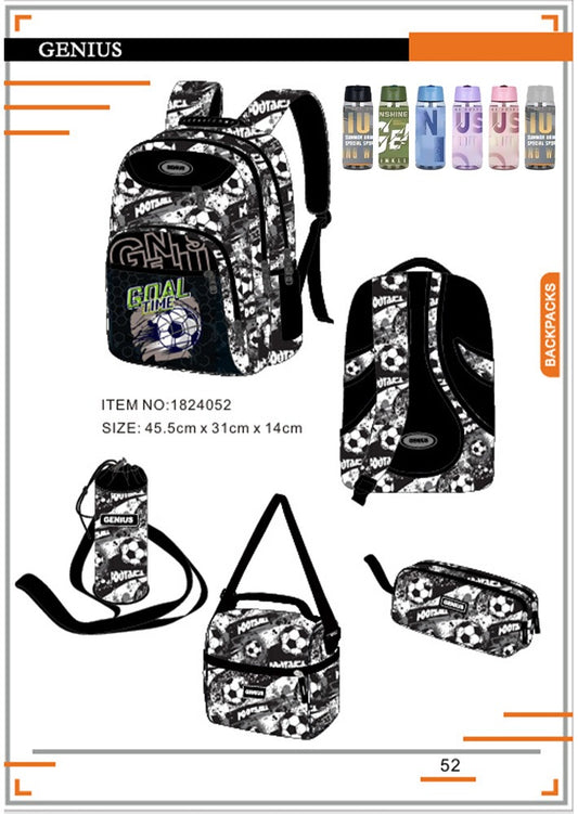 Goal Genius, School Bag, Set Of 5 Pcs, 18"