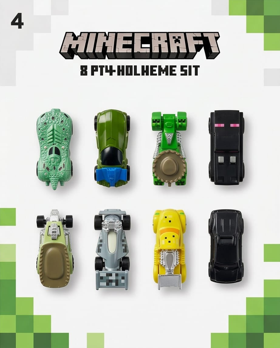 Hot wheels mine-craft die cast car pack