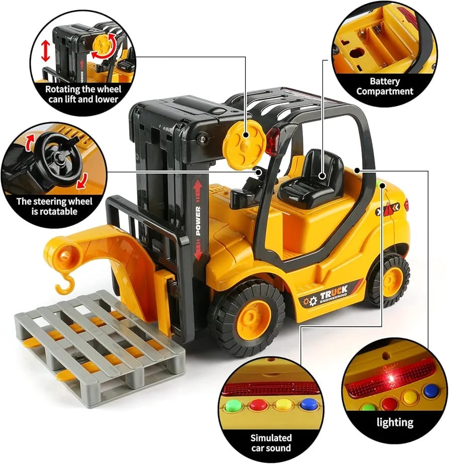 Interactive toy forklift