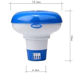 Floating chlorine dispenser for swimming pool and spas