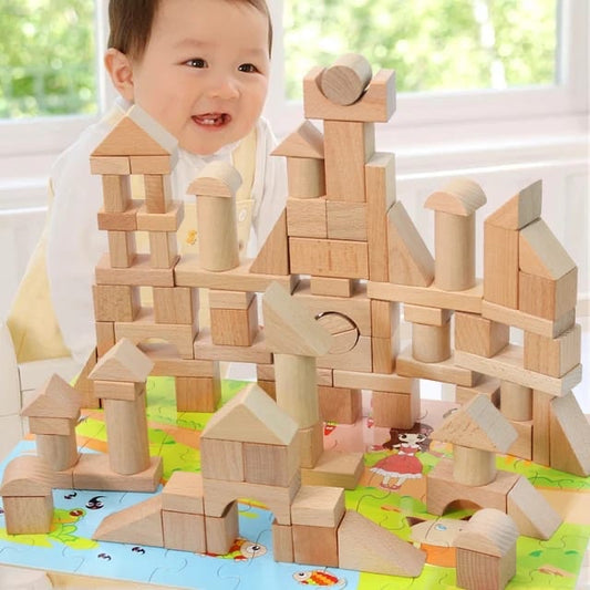 100 pcs Log Wood Blocks