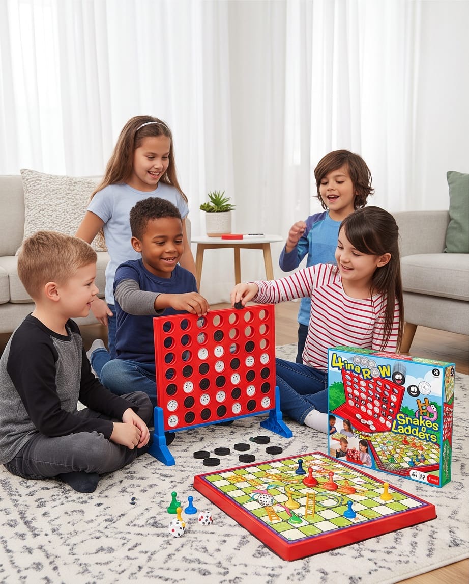 2in1 game set (4in row +snakes and ladders )