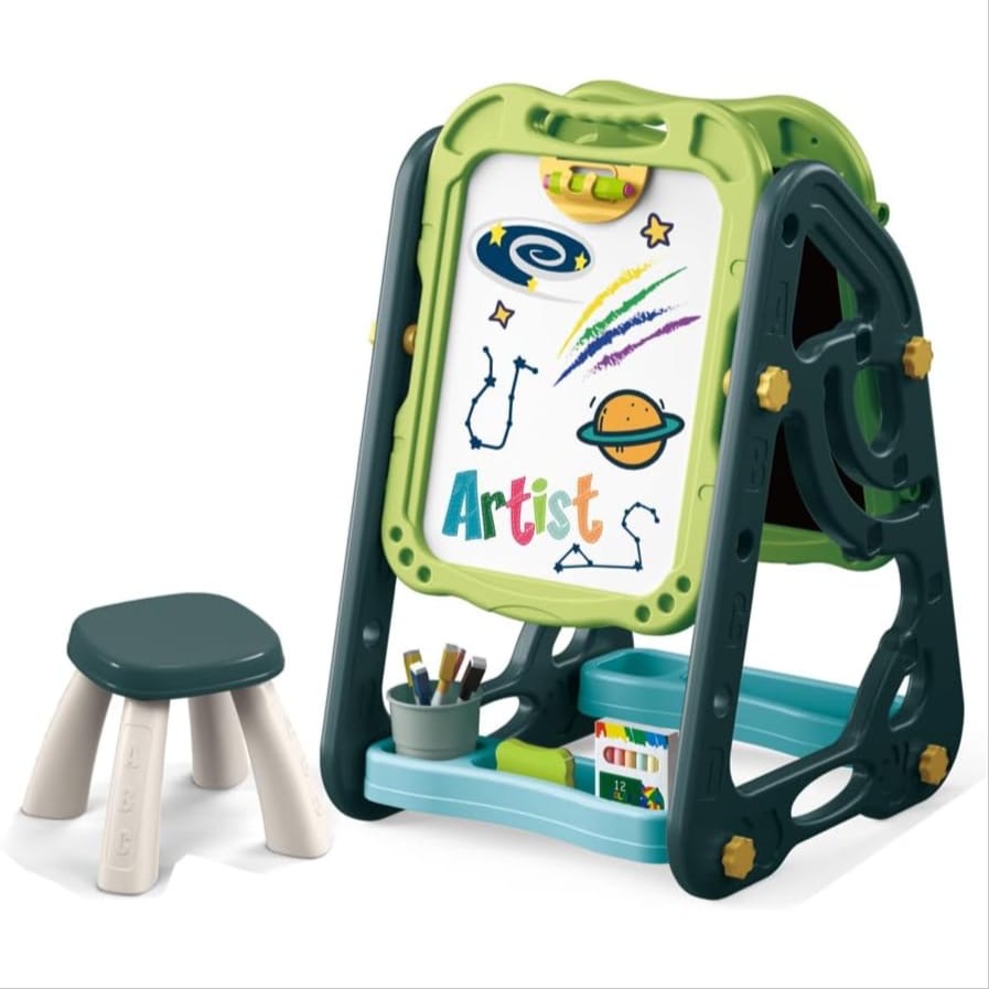 "Artist Talented Painter" 2-in-1 children's easel and drawing station set (30 PCS).