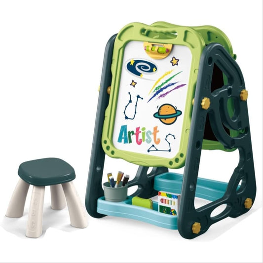 "Artist Talented Painter" 2-in-1 children's easel and drawing station set (30 PCS).