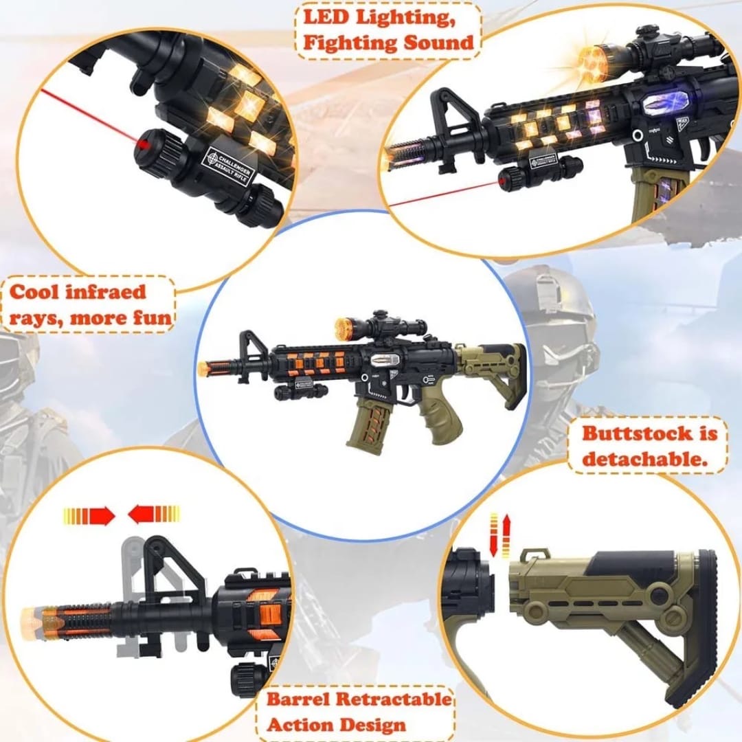 Military style toy rifle set