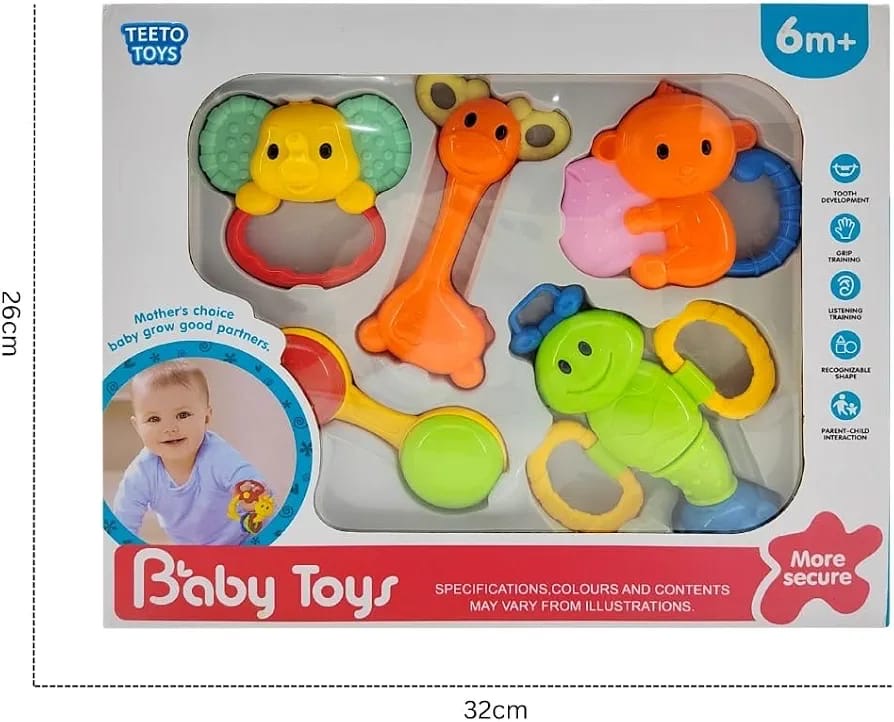 Baby rattle & teeth toy sets