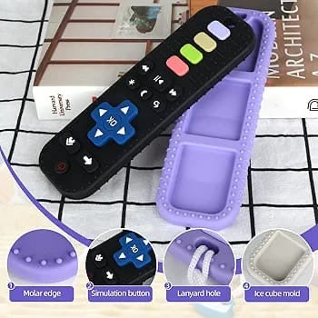 Silicone remote teether