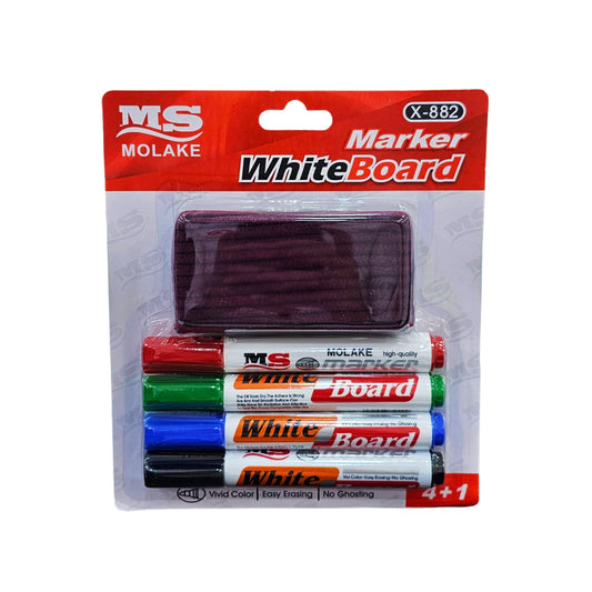 MS Molake Whiteboard Markers - Pack of 3 + eraser