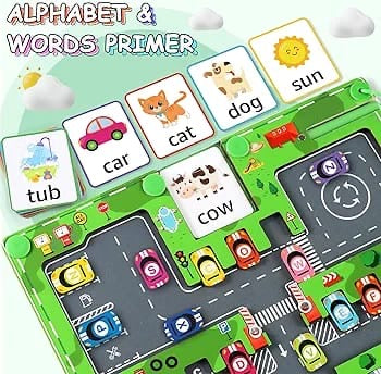 Magnetic car maze board