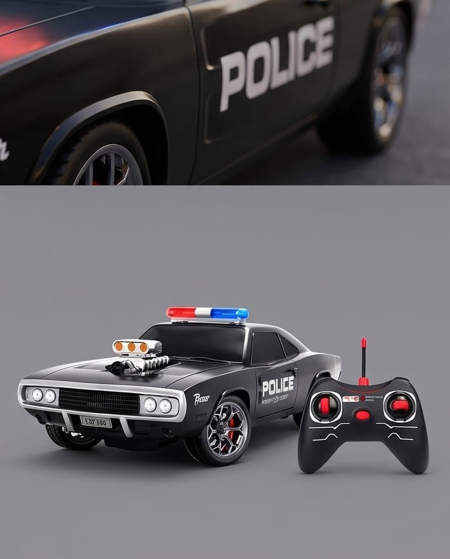 Muscle R/C police car