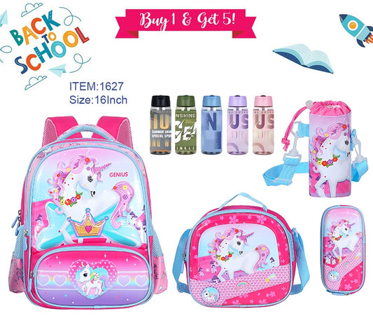 Unicorn Backpack 16” set