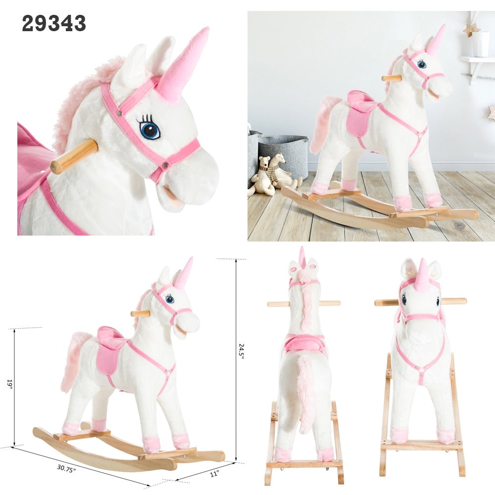 Unicorn Wooden Riding Horse