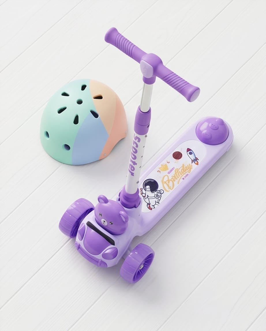 Teddy bear kids kick scooter