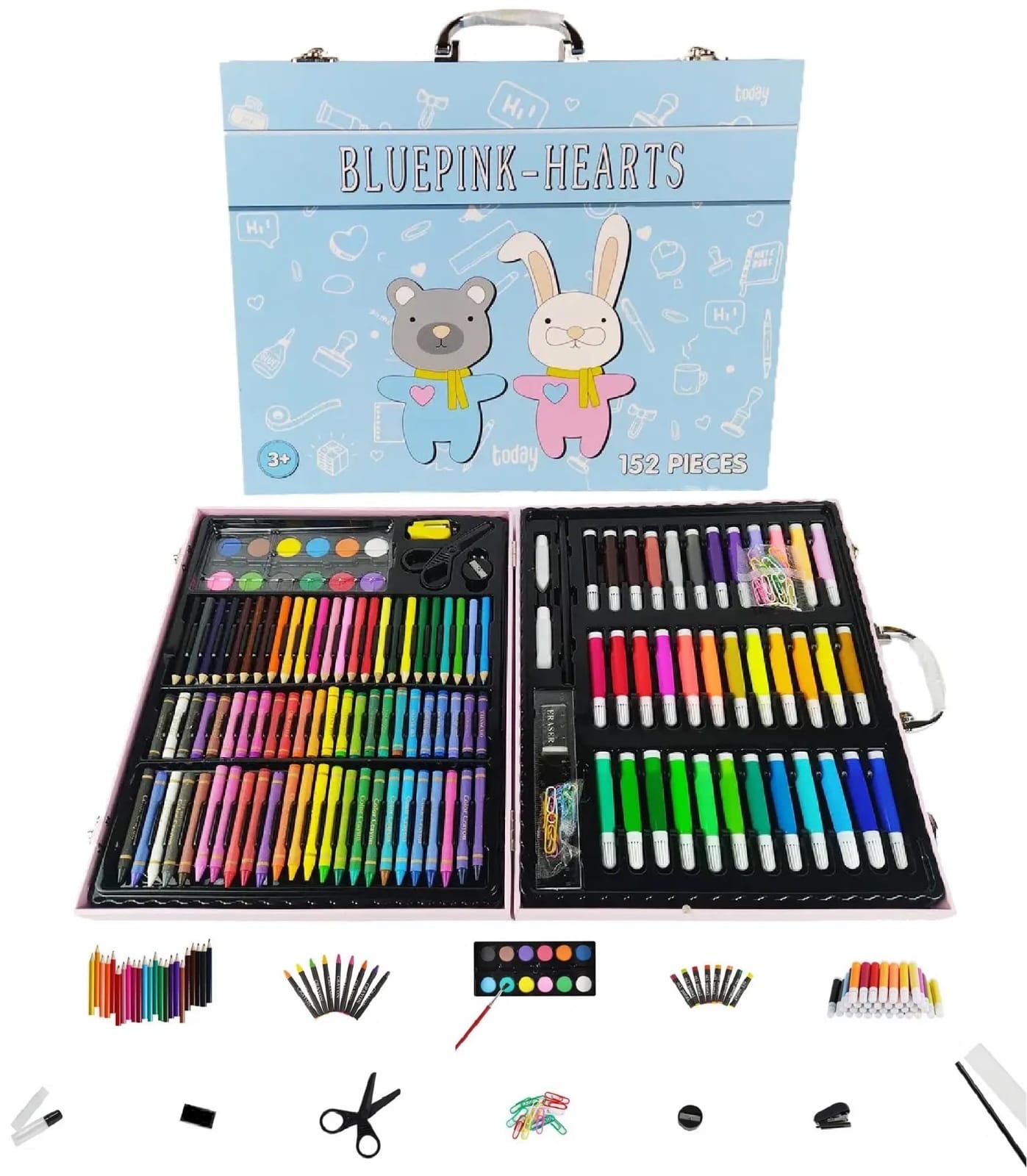 Blue pink -hearts