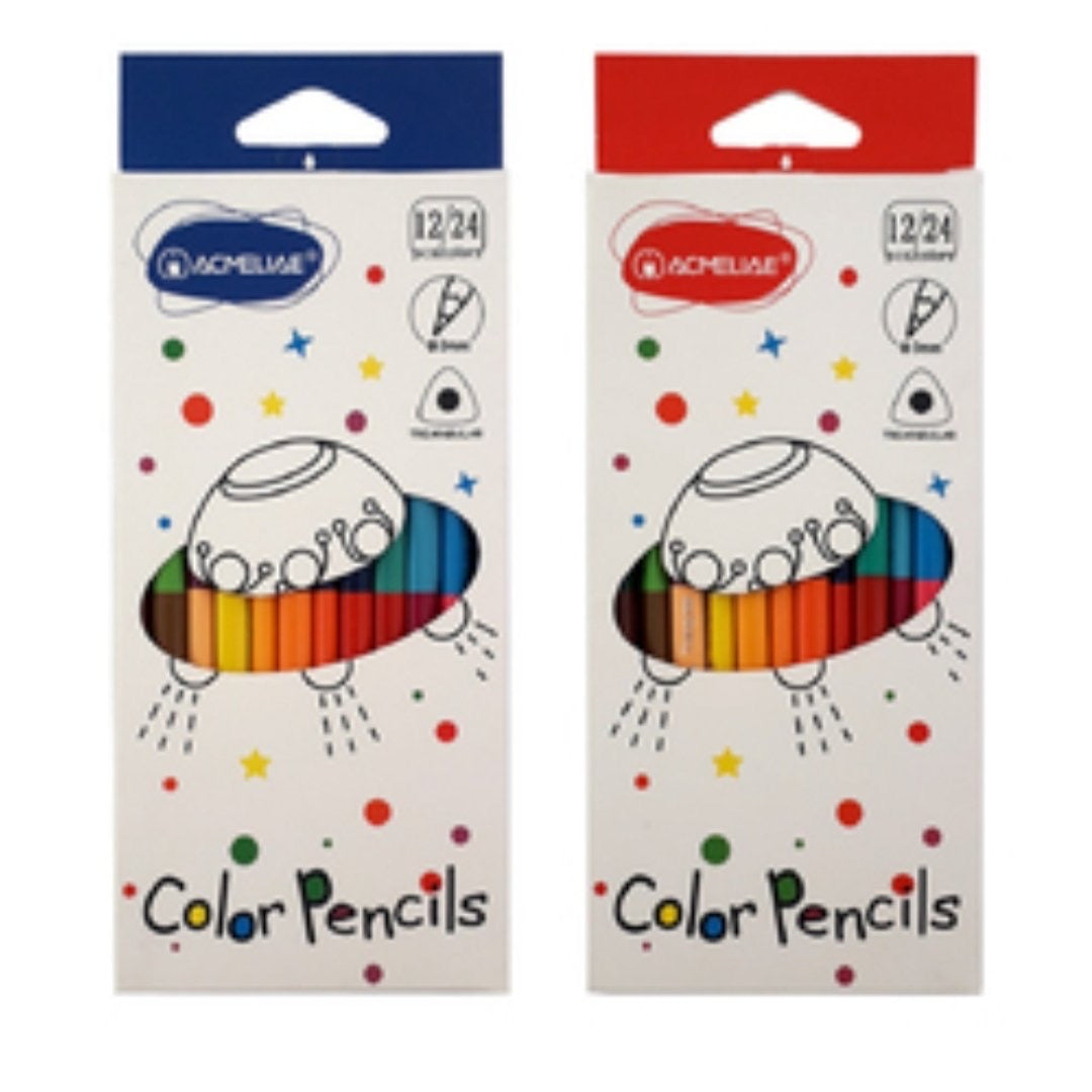 12 Colors Wooden Coloring Pencils