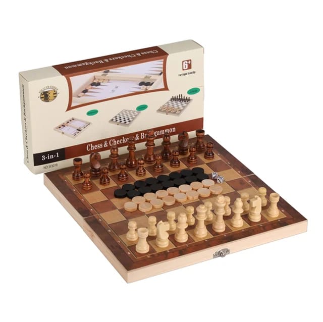 3 in 1 checkers ,chess, and backgammon