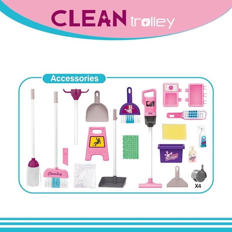 Clean trolley play set