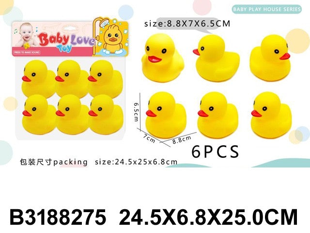 6 pcs rubber duck set
