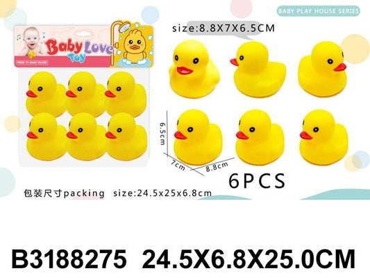 6 pcs rubber duck set