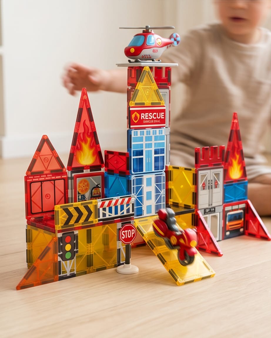 Magnetic tiles set