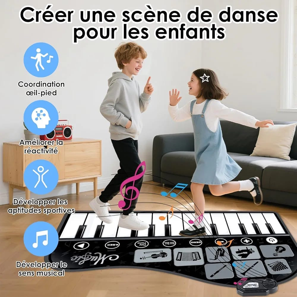 Musical piano mat