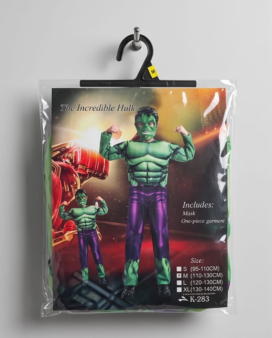 Hulk costume and mask close up