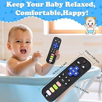 Silicone remote teether