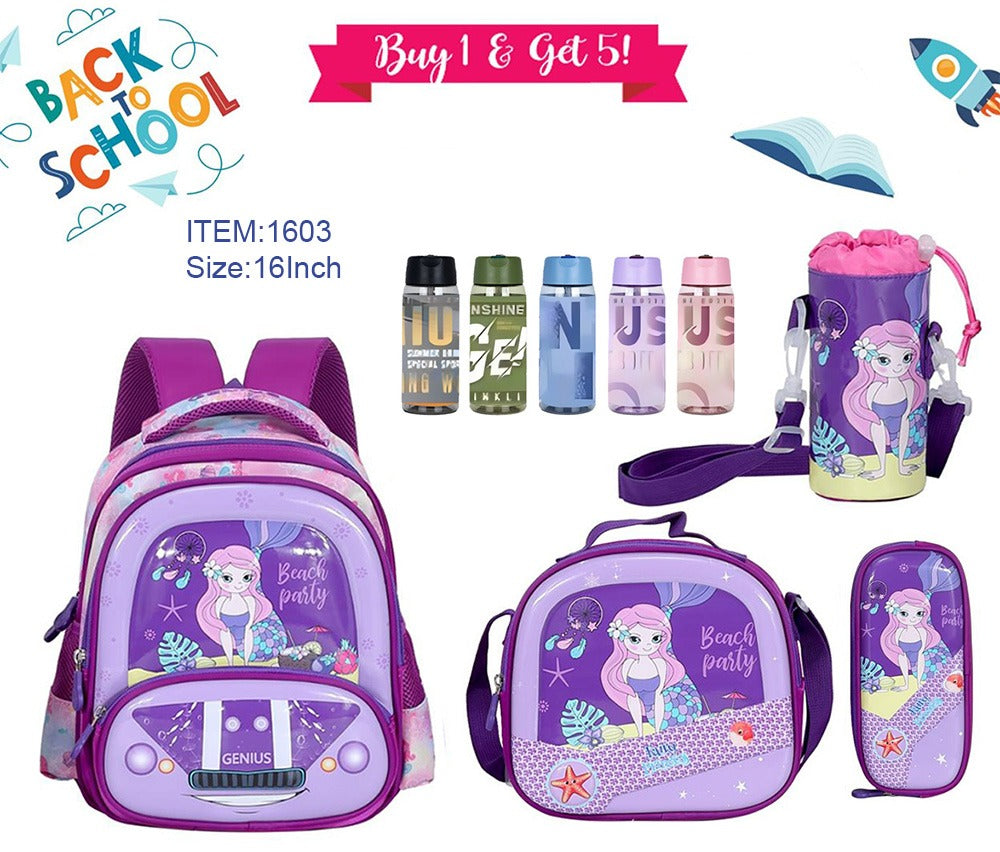 Mermaid Backpack 16” set