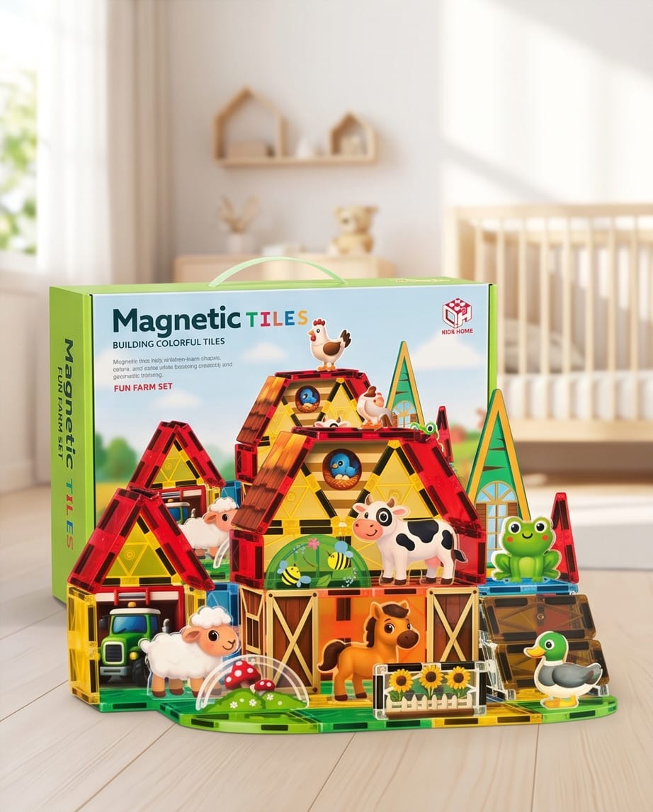 Magnetic tiles set