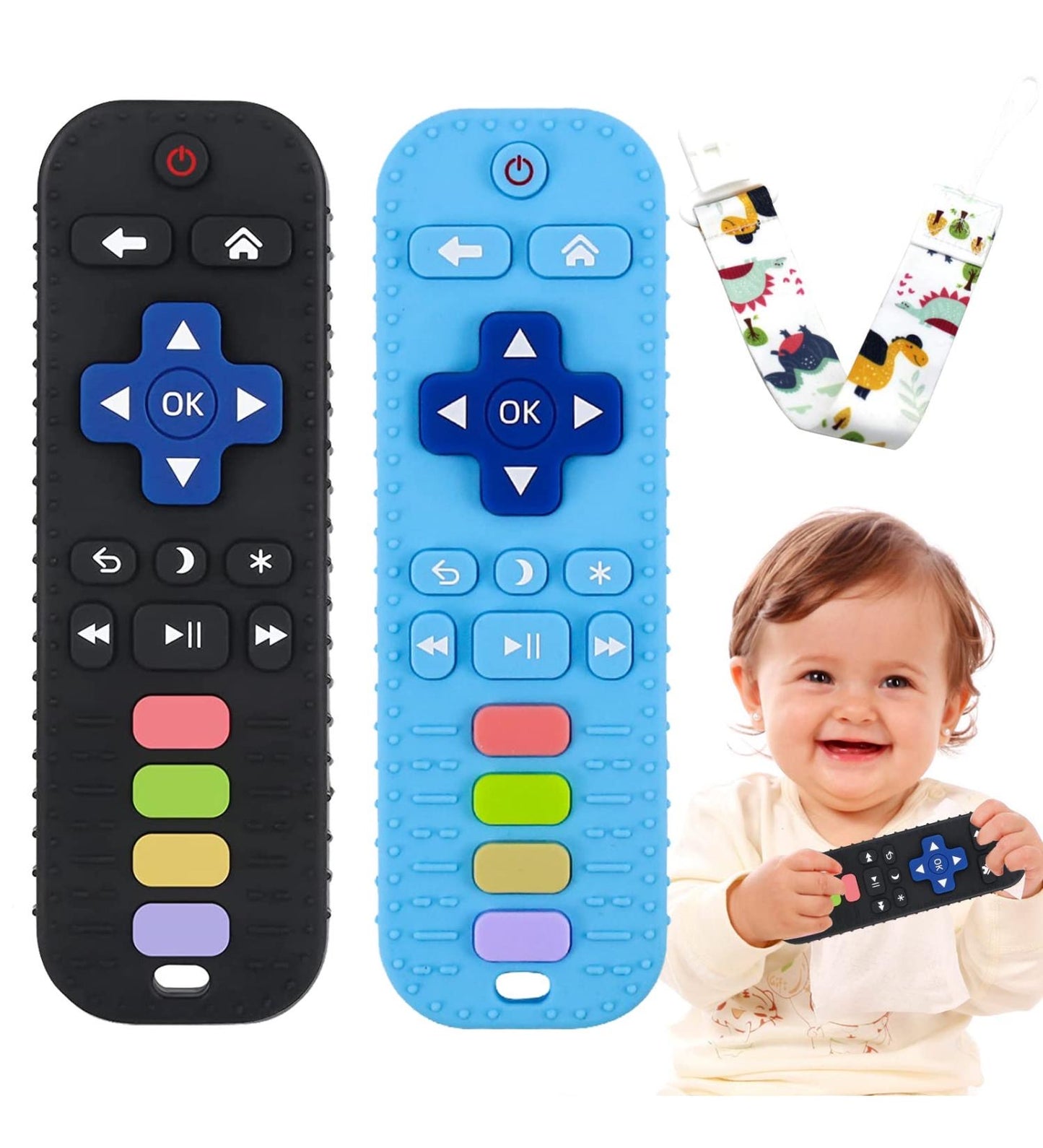 Silicone remote teether