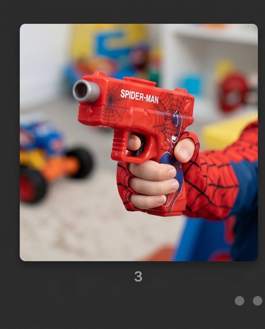 Super hero toy gun and mask set