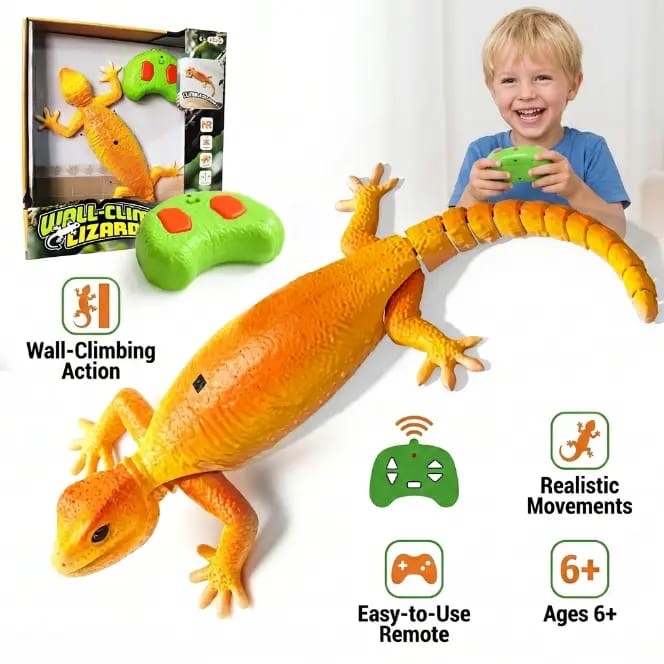 Wall climbing lizard RC toy