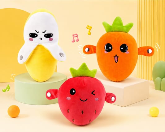 Plush musical fruit toys