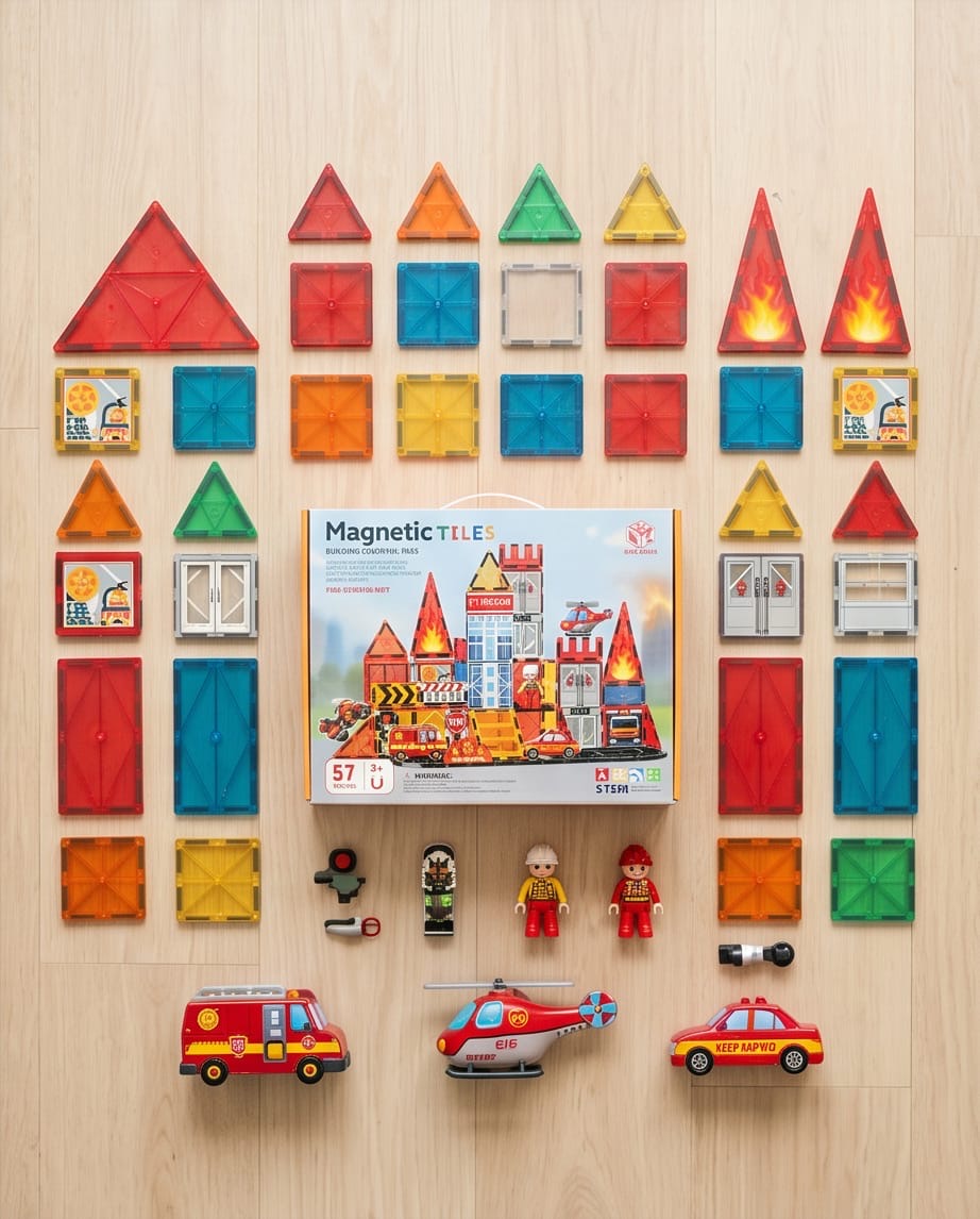 Magnetic tiles set