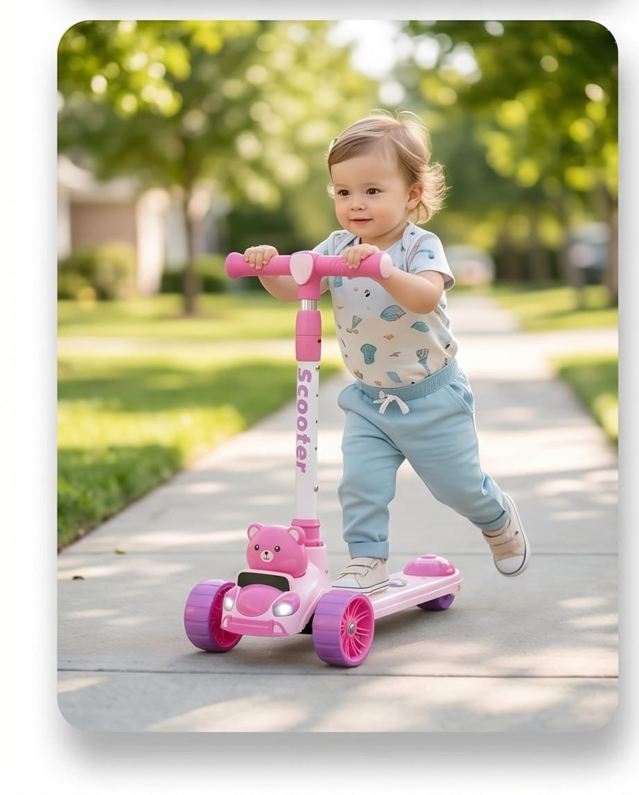 Teddy bear kids kick scooter