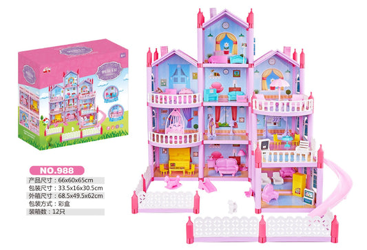 Large Doll House with Fence