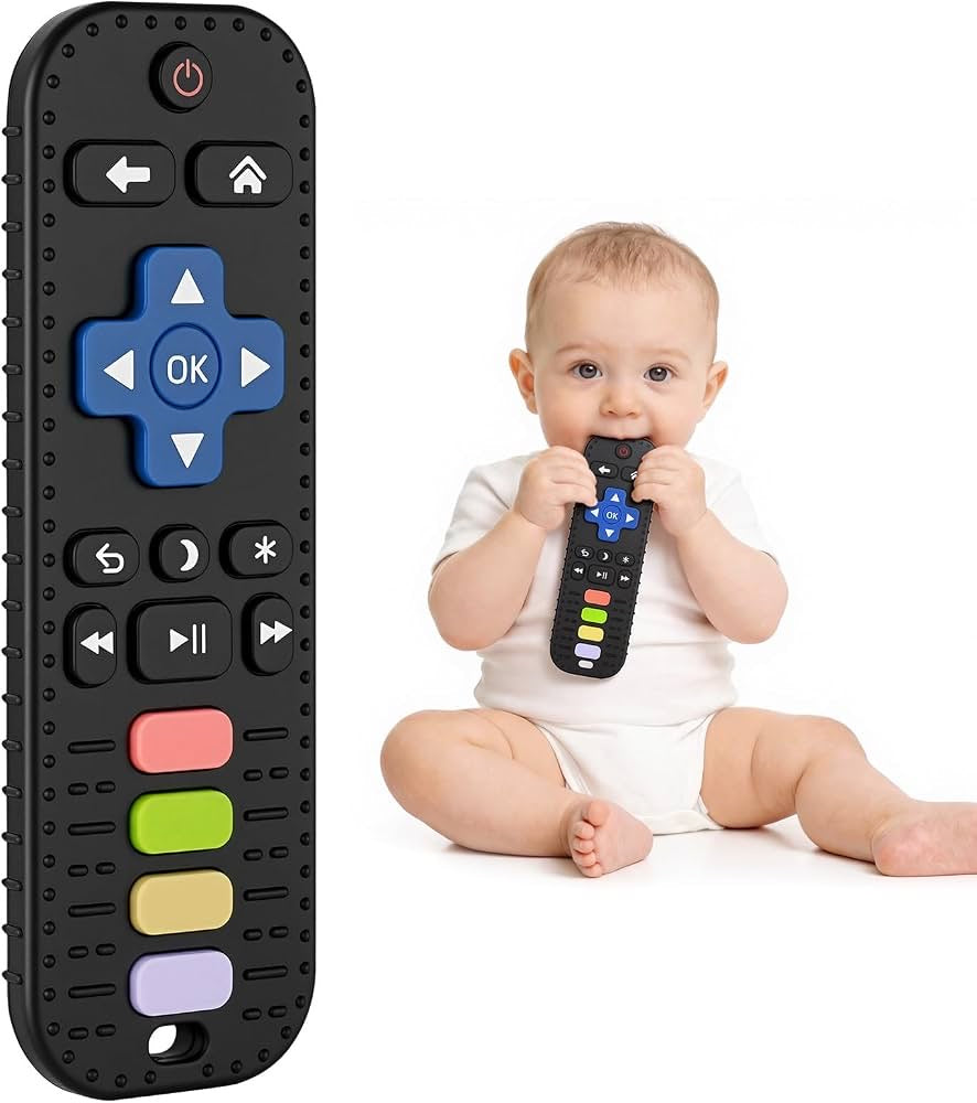 Silicone remote teether